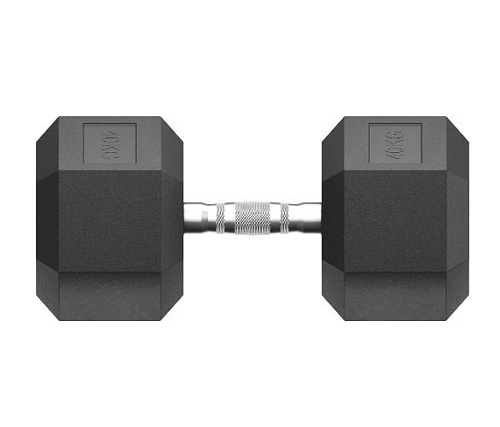Гантель гексагональная обрезиненная Unix Fit 40 кг / шт.
