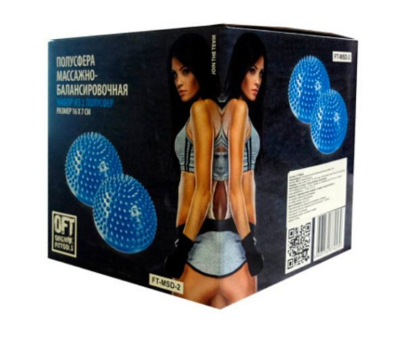 Полусфера массажно-балансировочная Original FitTools (набор 2 шт) зеленый фото5