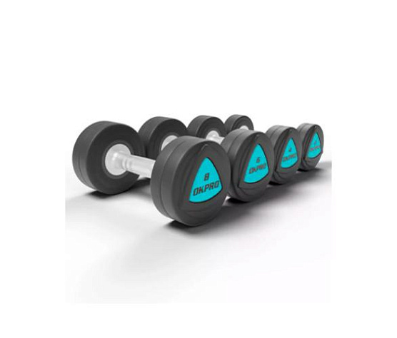 Набор полиуретановых гантелей Original FitTools от 42 до 50 кг (шаг 2 кг) фото3