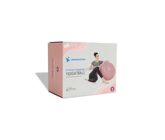 Гимнастический мяч Original FitTools 65 см розовый фото1