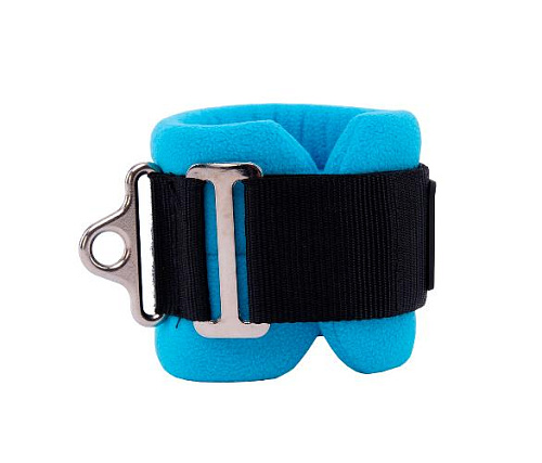 Ремень для тренировки мышц бедра и ягодиц регулируемый Original FitTools (F0-кольцо) синий