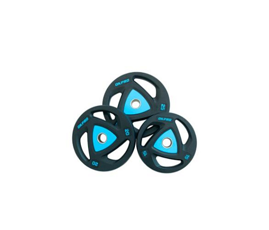 Диск олимпийский полиуретановый Original FitTools OKPRO 20 кг фото3