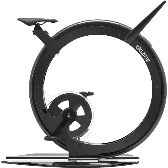Велотренажер вертикальный Ciclotte Carbon Fiber черный
