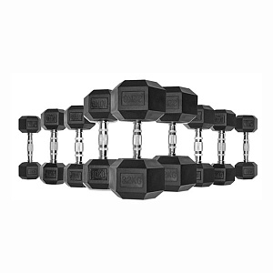 Купить Ultra Gym Гексагональные обрезиненные гантели. Ряд от 12,5 до 25 кг в Москве