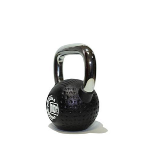 Купить Гиря Original FitTools Гиря 10 кг с хромированной ручкой полиуретановая (CPU) в Москве