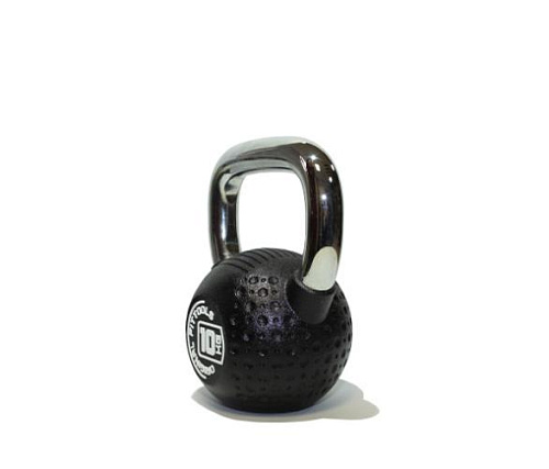 Гиря полиуретановая с хромированной ручкой Original FitTools CPU 10 кг