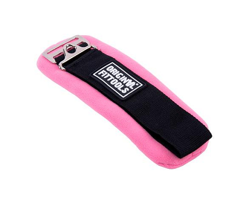 Ремень для тренировки мышц бедра и ягодиц регулируемый Original FitTools (F0-кольцо) розовый