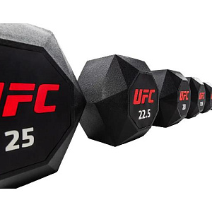 Купить UFC Комплект обрезиненных октагональных гантелей 10 пар от 2,5 до 25кг Octagon Dumbbell в Москве