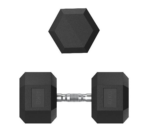 Гантель гексагональная обрезиненная Unix Fit 40 кг / шт.