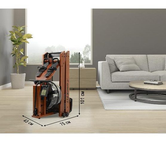 Гребной тренажер Unix Fit Wood Rower Dark фото7