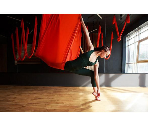 Йога гамак Targex, красный