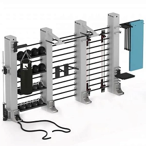 Купить Многофункциональный комплекс Queenax By Precor Настенный комплекс на 7 станции WALL SOLUTION 2D 4.75 m в Москве
