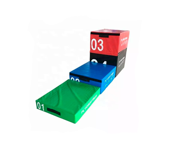 Комплект плиометрических боксов Original FitTools 90х75 см, высота 15-30-45-60 см фото2