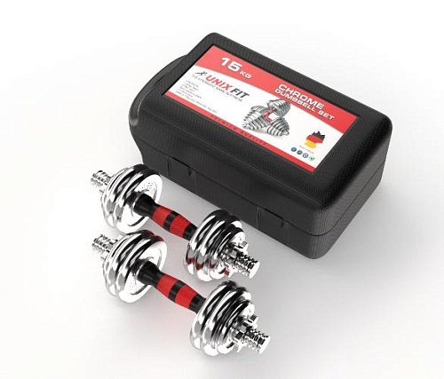 Купить Набор гантелей в кейсе Unix Fit 15 кг в Москве