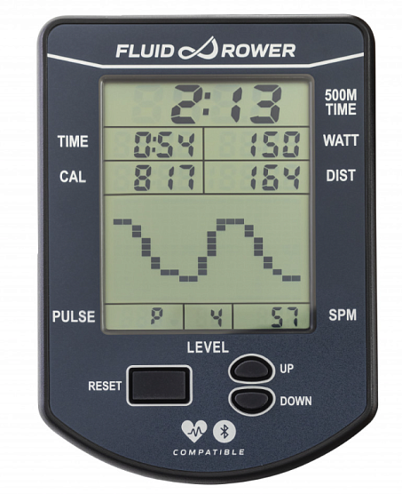 Гребной тренажер Fluid Rower Neon Pro XL фото9