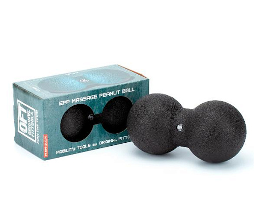 Шар массажный сдвоенный Original FitTools 24 х 12 см черный