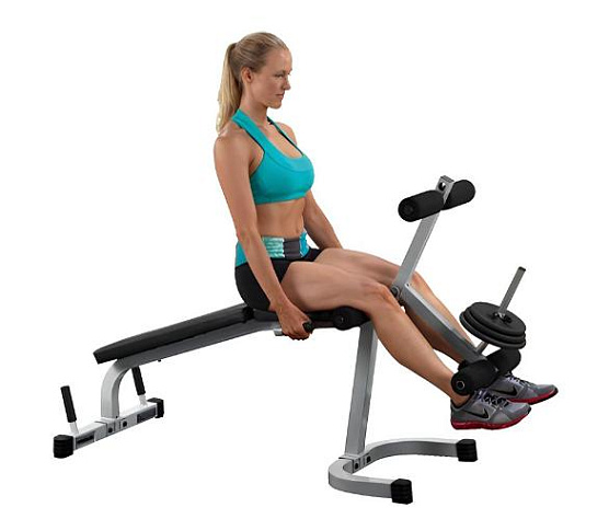 Нагружаемый дисками тренажер Body Solid POWERLINE PLCE65/165 СКАМЬЯ ДЛЯ НОГ