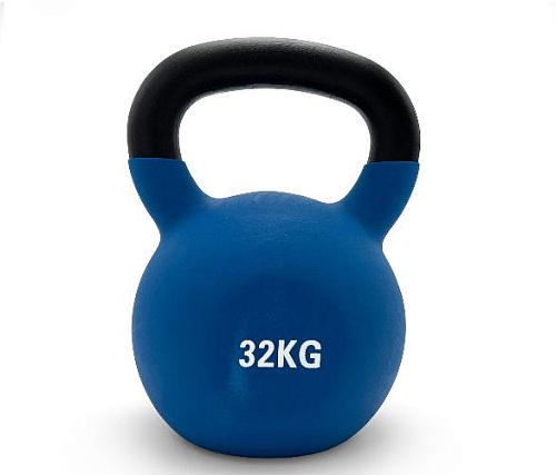 Гиря виниловая Unix Fit 32 кг синяя