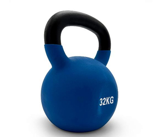 Гиря виниловая Unix Fit 32 кг синяя