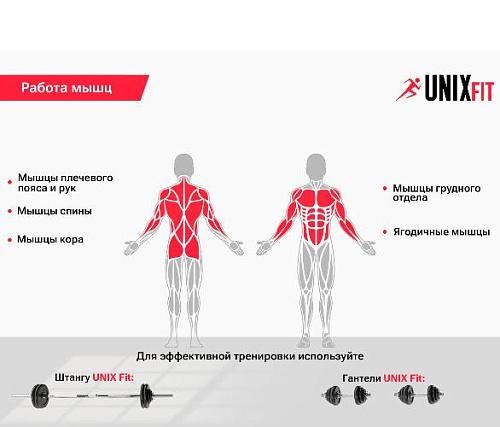 Силовая скамья со стойками Unix Fit BENCH 120M