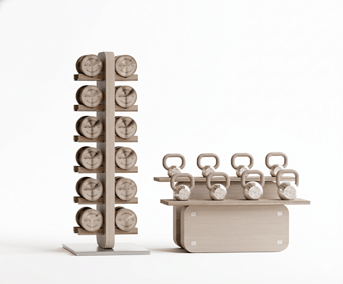 Набор гантелей с вертикальной стойкой Technogym Personal Dumbbells Vertical Light Set