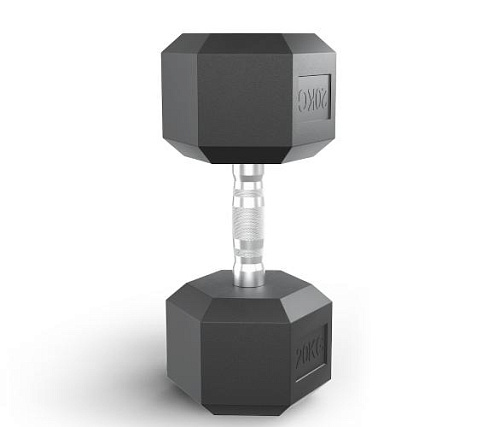 Гантель гексагональная обрезиненная Unix Fit 20 кг / шт.