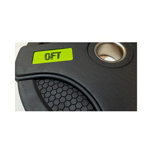 Купить Original FitTools Диск олимпийский обрезиненный черный с двумя хватами 20 кг в Москве