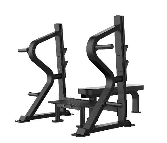 Олимпийская горизонтальная скамья для жима Aerofit Impulse SL7028 фото2