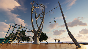 Уличная спортивная площадка (фитнес зона) LA DACHA