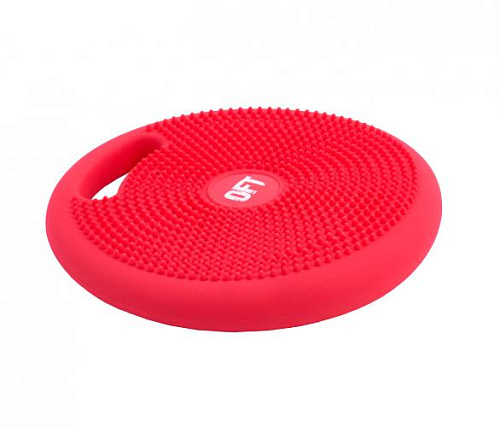 Подушка массажно-балансировочная с ручкой Original FitTools красная