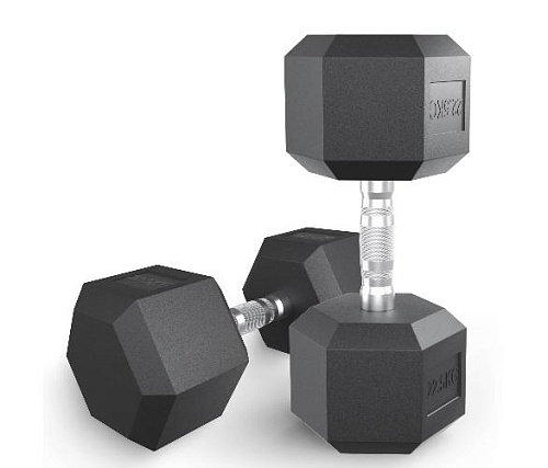 Купить Гантель гексагональная обрезиненная Unix Fit 22,5 кг / шт. в Москве
