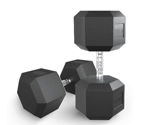 Купить Гантель гексагональная обрезиненная Unix Fit 47,5 кг / шт. в Москве