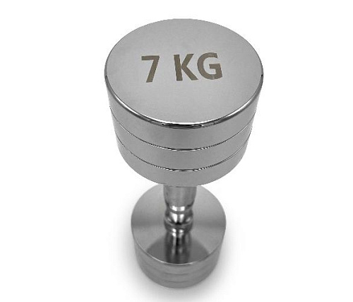 Гантель круглая хромированная Unix Fit PRO 7 кг / шт.