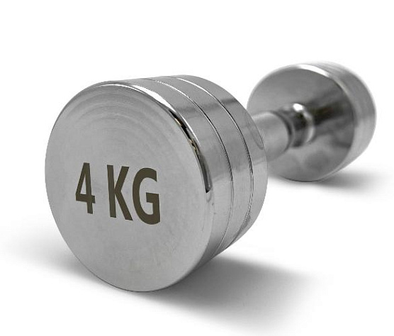 Гантель круглая хромированная Unix Fit PRO 4 кг / шт.