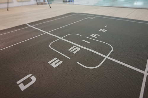 Компактный коврик с разметкой для занятий фитнесом Desire Balance Mat S