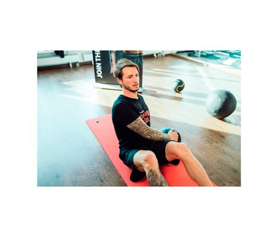 Мяч тренировочный медицинбол с хватами Original FitTools 7 кг фото10