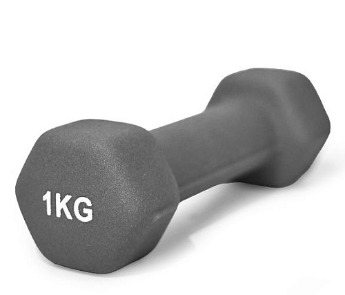 Купить Гантель неопреновая Unix Fit 1 кг / шт. Grey в Москве