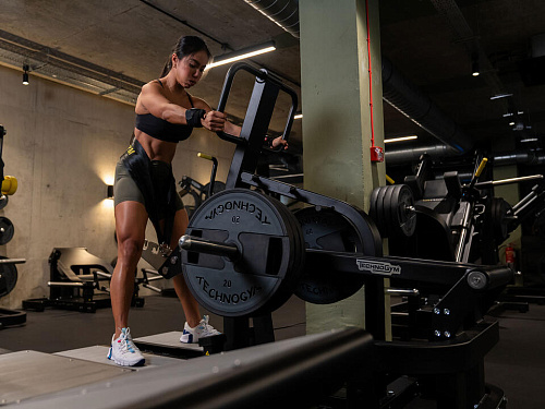 Приседания с поясом Technogym Pure Strength Belt Squat