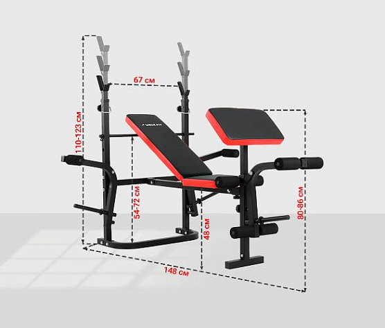 Силовая скамья со стойками Unix Fit BENCH 120P фото9