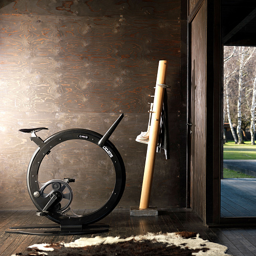 Велотренажер вертикальный Ciclotte Steel Pearl зеленый