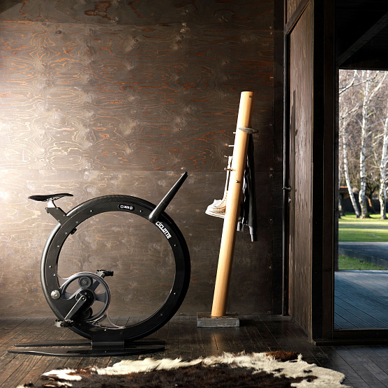 Велотренажер вертикальный Ciclotte Steel Traffic красный фото9