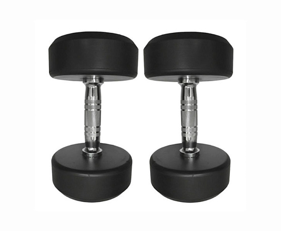 Круглые обрезиненные гантели Ultra Gym ряд от 2.5 до 25 кг фото1