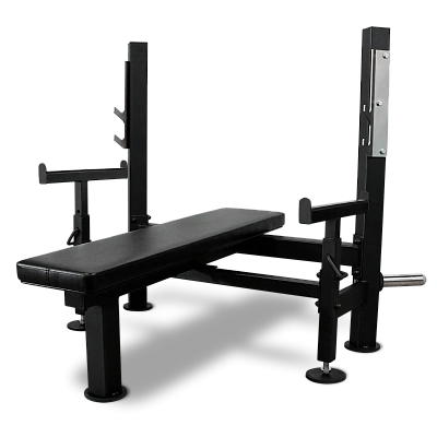 Скамья для жима лёжа со страховочными упорами BRONZE GYM PARTNER ML-902