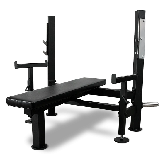 Скамья для жима лёжа со страховочными упорами BRONZE GYM PARTNER ML-902