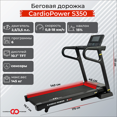 Беговая дорожка CardioPower S350 Купить Беговая дорожка CardioPower S350 в Москве