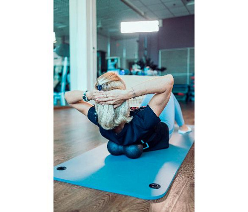 Шар массажный сдвоенный Original FitTools 24 х 12 см черный