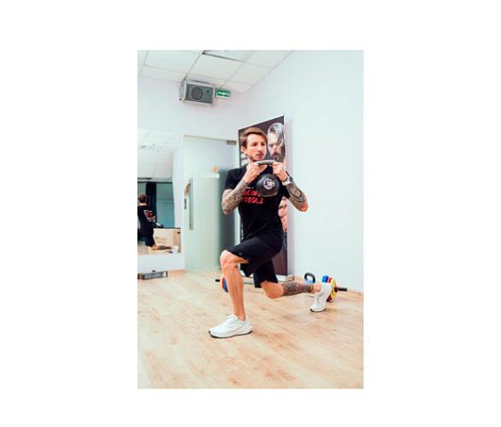 Гиря полиуретановая с хромированной ручкой Original FitTools CPU 28 кг фото7