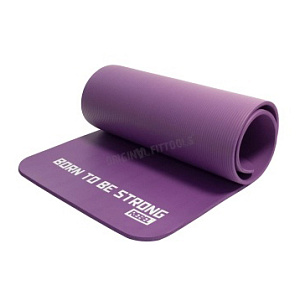 Купить Rebel Fitness Мат для аэробики NBR 12,5 мм фиолетовый с кольцами в Москве