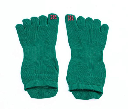 Купить Носки для йоги Bloom LB7081-3 зеленые в Москве