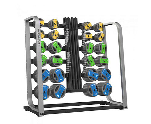 Купить Стойка для штанг Life Fitness (без штанг, Арктический серебряный) в Москве